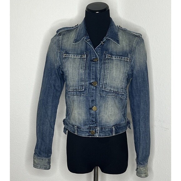 Kenneth Cole Women’s Juniors Denim Jacket Medium‎ Wash XS - Picture 1 of 6